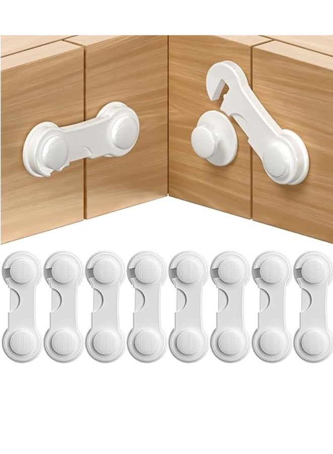 9 قطع من أقفال الأمان المتينة للأطفال الرضع والصغار - أقفال متعددة الألوان مقاومة للأطفال للخزائن والأدراج والأجهزة، تمنع الوصول إلى الأدوات المنزلية الخطرة، سهلة الاستخدام للبالغين، حل أمان منزلي - Image 1